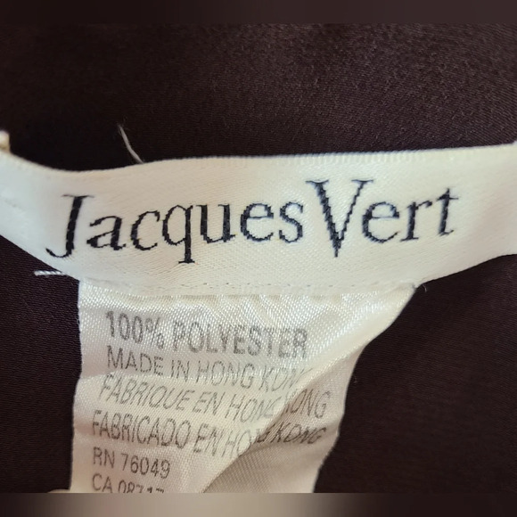 Jacques Vert‎ Brown Bead Embellished Zig Zag Blouse, Size 10 US - Picture 6 of 7